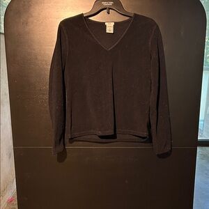 Old Navy Black Easy Fit V-Neck Top